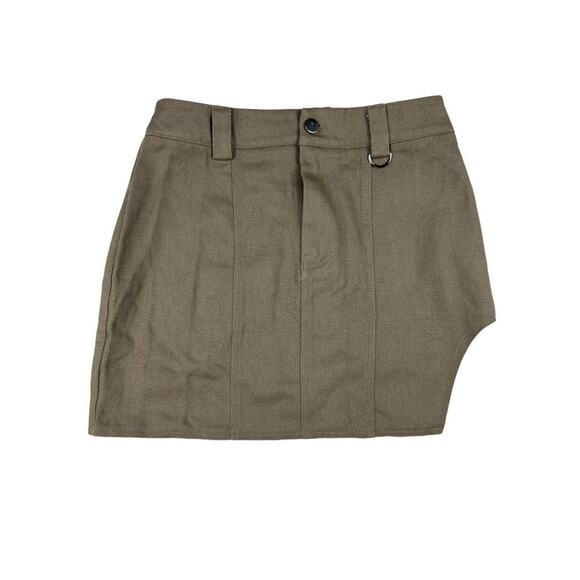 White Fox - Cut Out Mini Skirt in Gray Brown - Picture 1 of 3